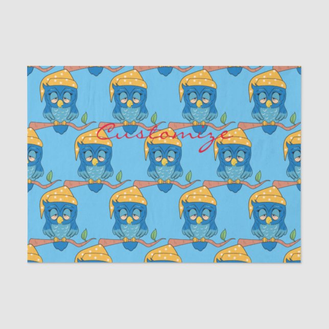 Papier Mousseline Sleepy Owl Thunder_Cove (Recto)