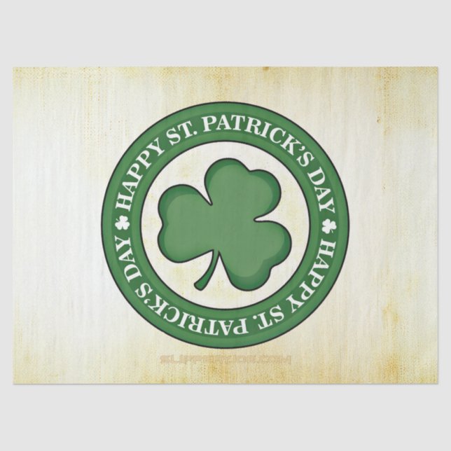 Papier Mousseline SlipperyJoe fête la Saint Patrick's Day Iris (Recto)