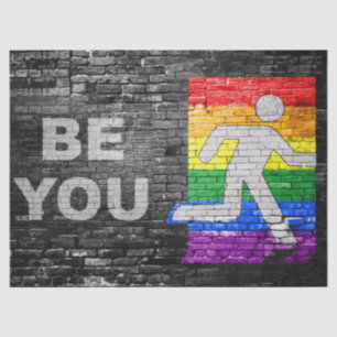 Papier Mousseline SlipperyJoe's Be You en brique murale figure plub