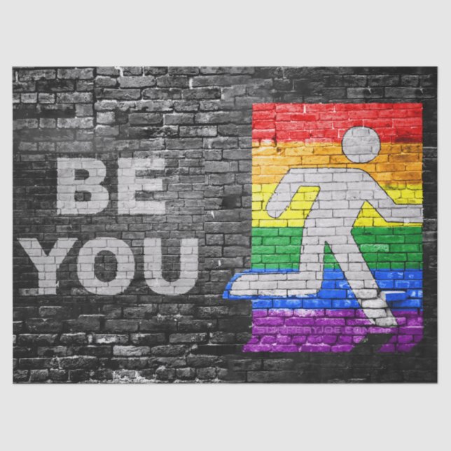 Papier Mousseline SlipperyJoe's Be You en brique murale figure plub (Recto)