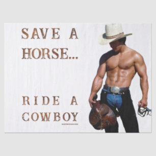 Papier Mousseline SlipperyJoe's sauve cheval monter chapeau de cowbo