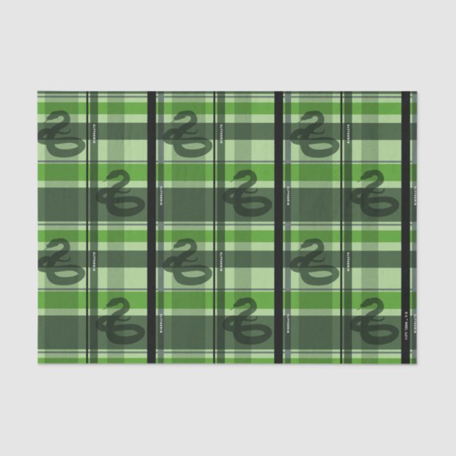 Papier Mousseline SLYTHERIN™ Tartan Plaid Pattern (Recto)