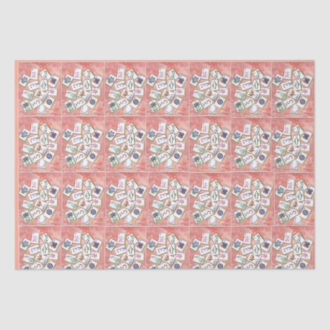 Papier Mousseline small peach mahjong tiles (Recto)