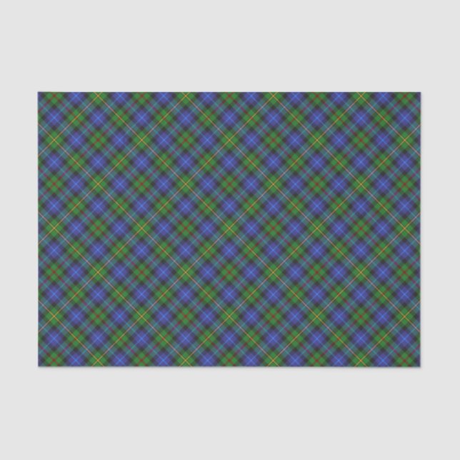 Papier Mousseline Smith Clan Tartan Plaid Motif (Recto)