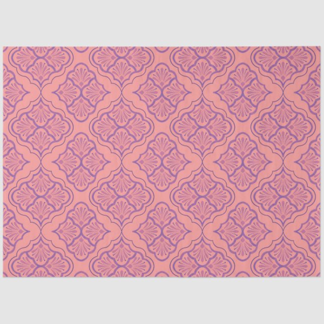 Papier Mousseline Smooth Arabesque - Motif géométrique mystique (Recto)