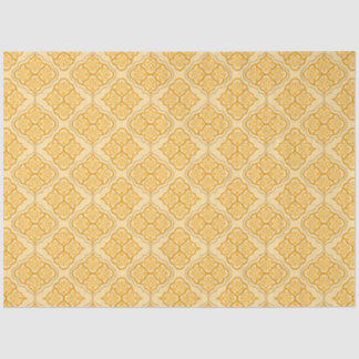 Papier Mousseline Smooth Arabesque - Motif géométrique neutre miel