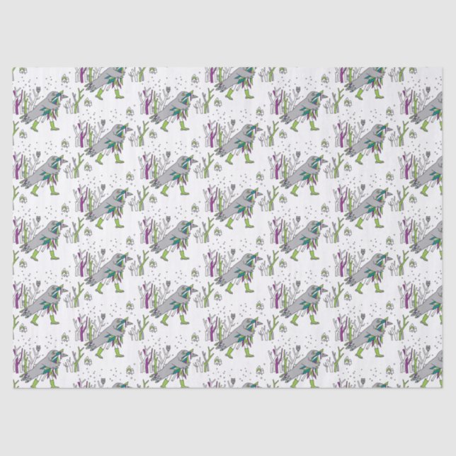 Papier Mousseline Snow time (Recto)