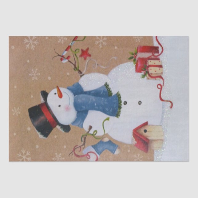 Papier Mousseline Snowman (Recto)