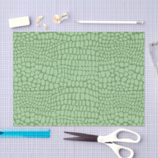 Papier Mousseline Soft Sage Green Snake Skin Scales Decoupage