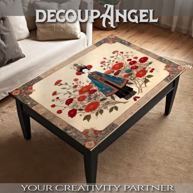 Papier Mousseline Soie et pétales - Découpage - (Créateur téléchargé)