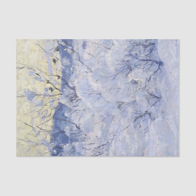 Papier Mousseline Soirée d'hiver par Gustav Wentzel (Recto)