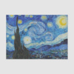 Papier Mousseline Soirée Van Gogh Starry. Impressionnisme art vintag<br><div class="desc">Papier de tissu Van Gogh "The Starry Night".</div>