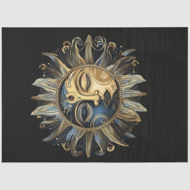 Papier Mousseline Soleil céleste complexe du croissant de découpage (Recto)