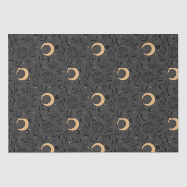 Papier Mousseline Soleil céleste et Motif de lune (Recto)
