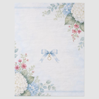 Papier Mousseline Something Blue Baby Shower | Hortensia Bleu