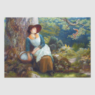 Papier Mousseline Sommeil dans les bois (par Arthur Hughes)