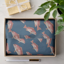 Son Snapper Poisson Motif Bleu Foncé Anniversaire