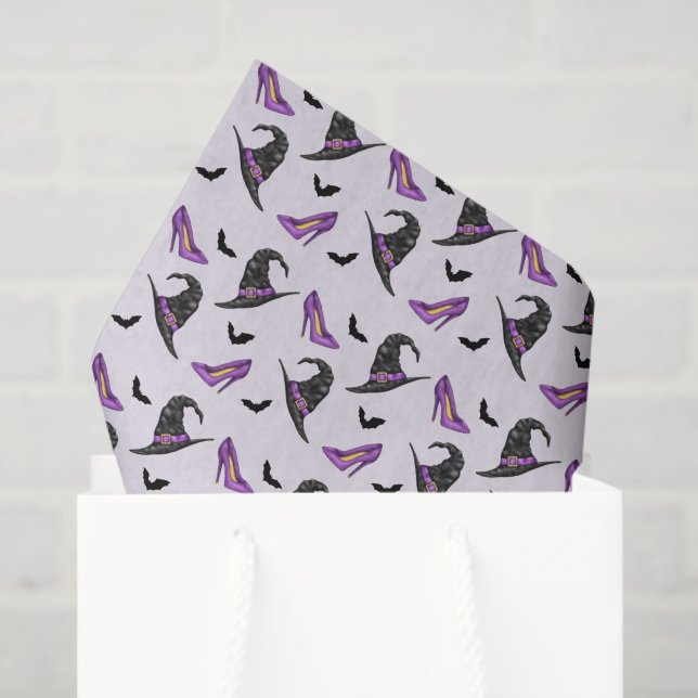 Papier Mousseline Sorcière Casquette violet Chaussures et chauves-so (Sac cadeau)