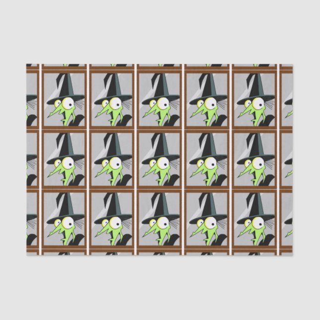 Papier Mousseline Sorcière Dans Le Papier Tissu Miroir (Recto)