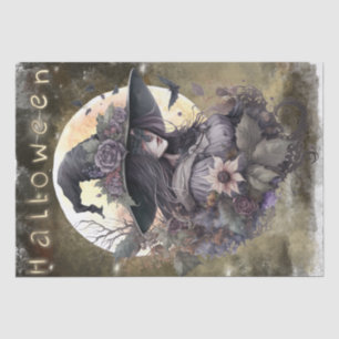 Papier Mousseline Sorcière florale mystique