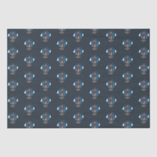 Papier Mousseline Sorcière Hallowween verte et fantômes