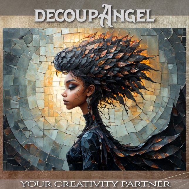 Papier Mousseline Sorcière moderne : Asha - Découpage - (Créateur téléchargé)