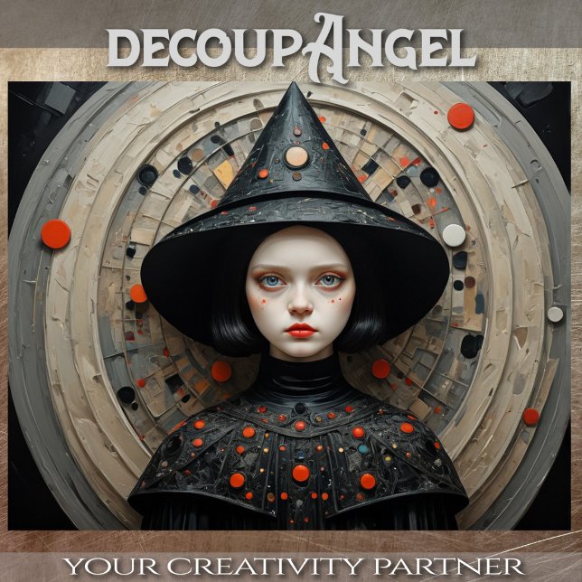 Papier Mousseline Sorcière moderne : Sylvia - Découpage - (Créateur téléchargé)