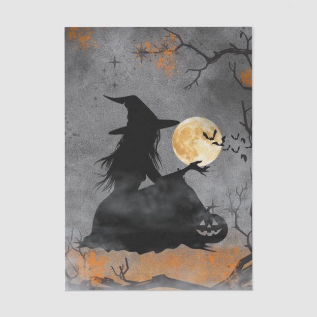 Papier Mousseline Sorcière Mystique au Clair de Lune  (Recto)