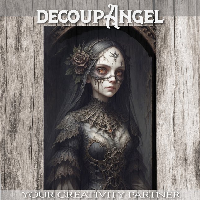 Papier Mousseline Sorcière mystique : Clarissa - Découpage - (Créateur téléchargé)