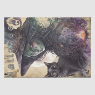 Papier Mousseline Sorcière mystique gothique