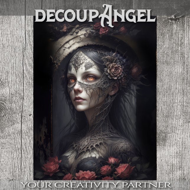 Papier Mousseline Sorcière mystique : Lavinie - Découpage - (Créateur téléchargé)