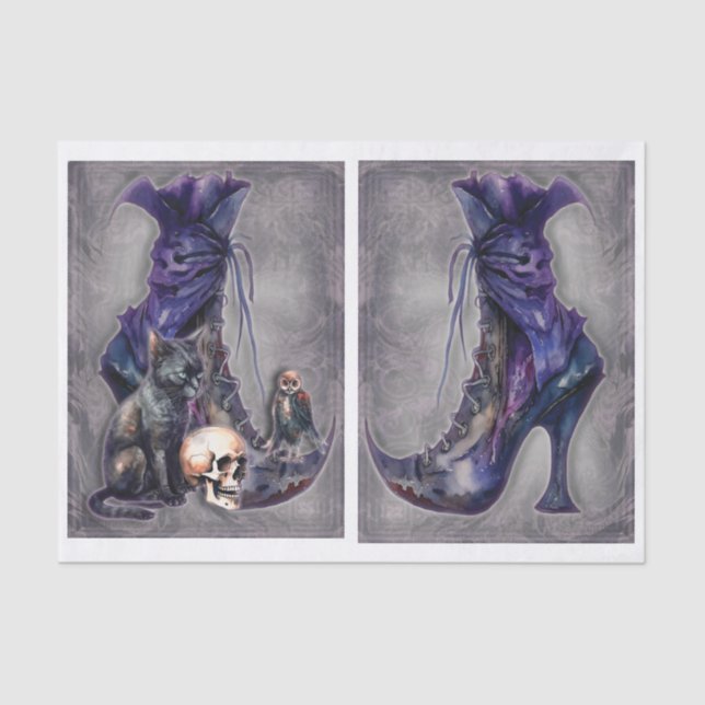 Papier Mousseline Sorcières démarrez avec des amis gauche et droite (Recto)