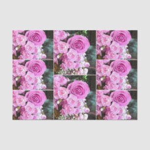 Papier Mousseline Souffle rose de bébé d'oeillets de roses