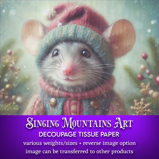 Papier Mousseline Souris Whimsical dans le dénoupage Casquette de No (Créateur téléchargé)