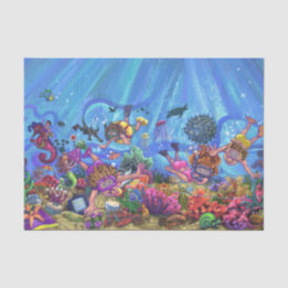 Papier Mousseline Sous la mer