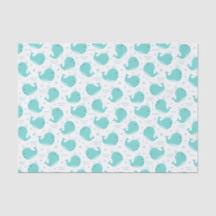 Papier Mousseline Sous la mer Baleines Bleues Nager et s'amuser