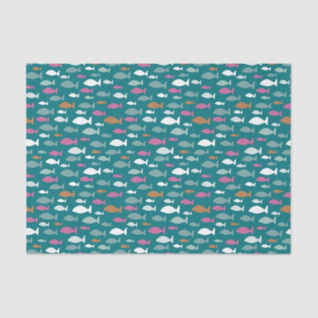 Papier Mousseline Sous le motif de poissons Sea Kids (Recto)