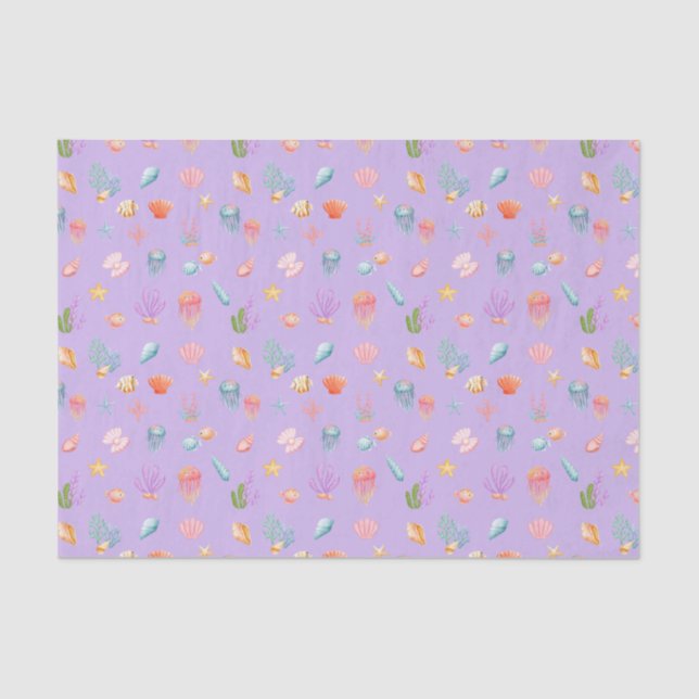 Papier Mousseline Sous le Motif marin (Recto)