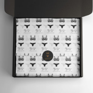 Papier Mousseline Sous-vêtements noirs Lingerie Boutique Logo