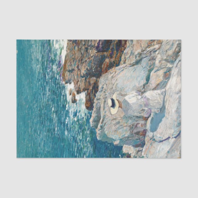 Papier Mousseline South Ledges, Appledore par Childe Hassam (Recto)