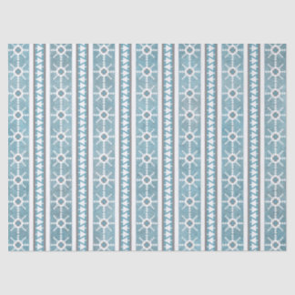 Papier Mousseline Southwest Winter Snowflakes & Pine Trees Bleu