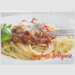 Papier Mousseline Spaghetti Sauce Bolognaise pâtes au parmesan