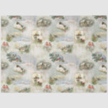 Papier Mousseline Sparkly Rustic Christmas Winter Scènes Collage<br><div class="desc">Étincelles magiques,  flocons de neige,  vignettes d'inspiration vintage avec des oiseaux d'hiver,  des cottages et des paysages rustiques enneigés,  d'élégantes bordures de foulards,  des flocons de neige et de saints sur un riche arrière - plan artisan en détresse,  bleu,  or et blanc. Convient aux projets de découpage de Noël.</div>