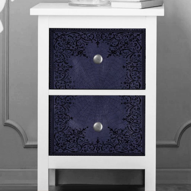 Papier Mousseline Spider Witch | Dusty violet Spiderweb fleurit (Créateur téléchargé)