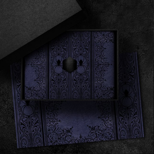 Papier Mousseline Spider Witch | Dusty violet Spiderweb fleurit (Créateur téléchargé)