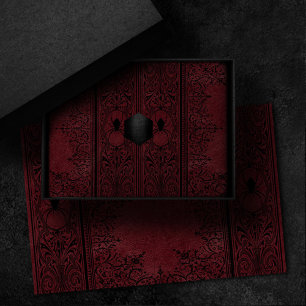 Papier Mousseline Spider Witch Imaginaire rouge foncé Spiderweb fl