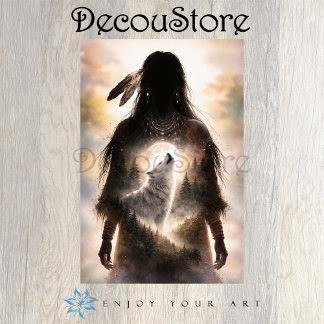 Papier Mousseline Spirit Wolf Within Decoupage