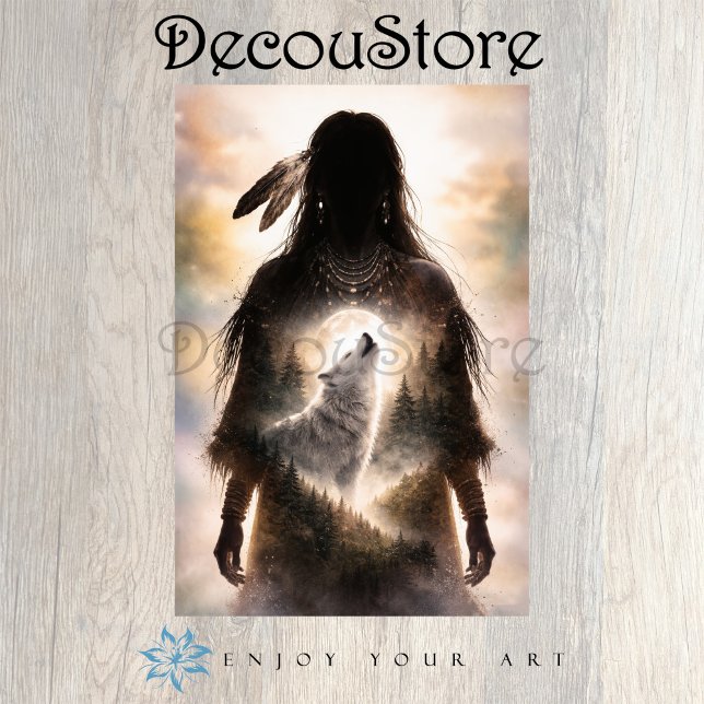 Papier Mousseline Spirit Wolf Within Decoupage (Créateur téléchargé)