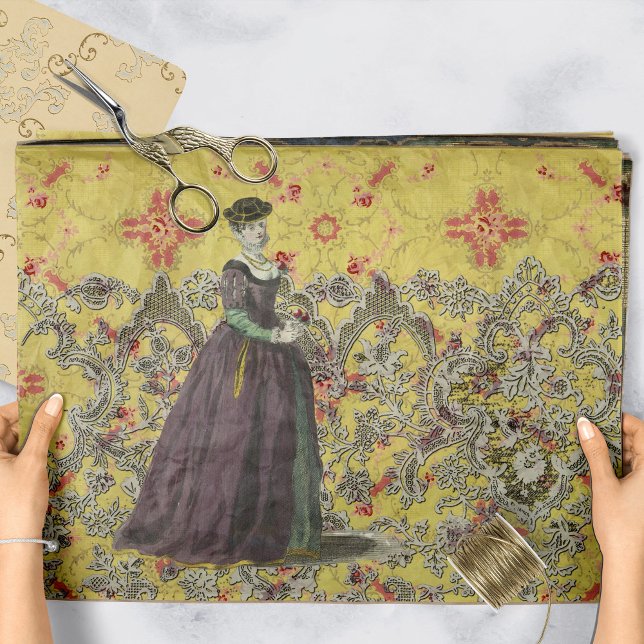 Papier Mousseline Splendor Floral De Renaissance (Créateur téléchargé)
