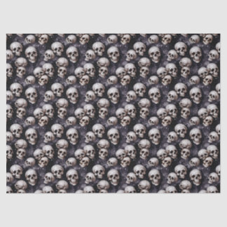 Papier Mousseline Spooky Halloween Skulls on a Galaxy Background